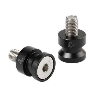 Μπομπίνες στήριξης για βάση/καβαλέτα/στάντ 10x1,25mm (μαύρο αναδιωμενο αλουμίνιο) -2τμχ