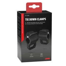 Σφιγκτήρες στερέωσης μηχανής tie down clamps για στήριξη από τα χερούλια σε μαύρο χρώμα 2τμχ