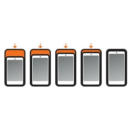 Θήκη κινητού Hard Case της σειράς Optiline Universal εφαρμογής για κινητά με μέγιστες διαστάσεις 78 x 165 mm, συμβατή με βάσεις στήριξης κινητού Optiline για μηχανή με σύστημα Duolock