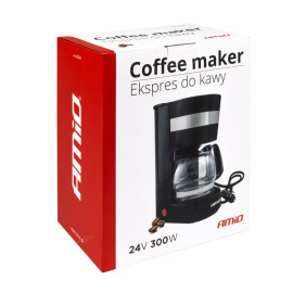 Καφετιέρα φίλτρου για γαλλικό καφέ Amio 24V 300W 650ml μαύρη/inox (03234)