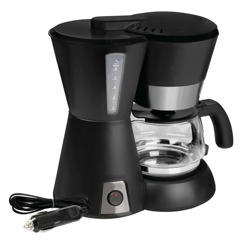 Καφετιέρα φίλτρου για γαλλικό καφέ Lampa Arabica 24V 300W καλώδιο 95cm με δοσομετρητή 4/6 κούπες 0.65Lt μαύρη/inox