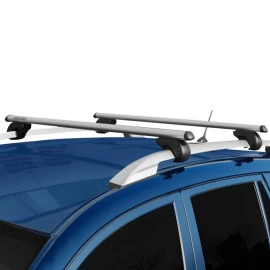 Μπάρες οροφής αλουμινίου Menabo Brio XL ασημί 135cm για αυτοκίνητα με Raised Rails - 2τμχ
