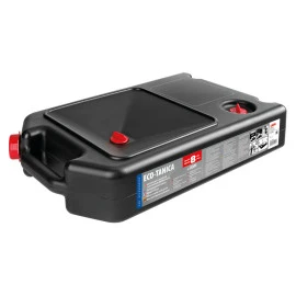 Μπετόνι πλαστικό (HDPE) αποθήκευσης και μεταοφοράς λαδιού πλακέ μαύρο 8lt Lampa  -1τμχ