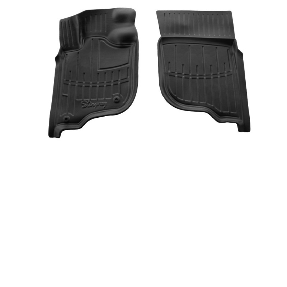 Mitsubishi L200 (2006-2015) λαστιχένια μαύρα πατάκια σκαφάκια RACE AXION - 2τμχ