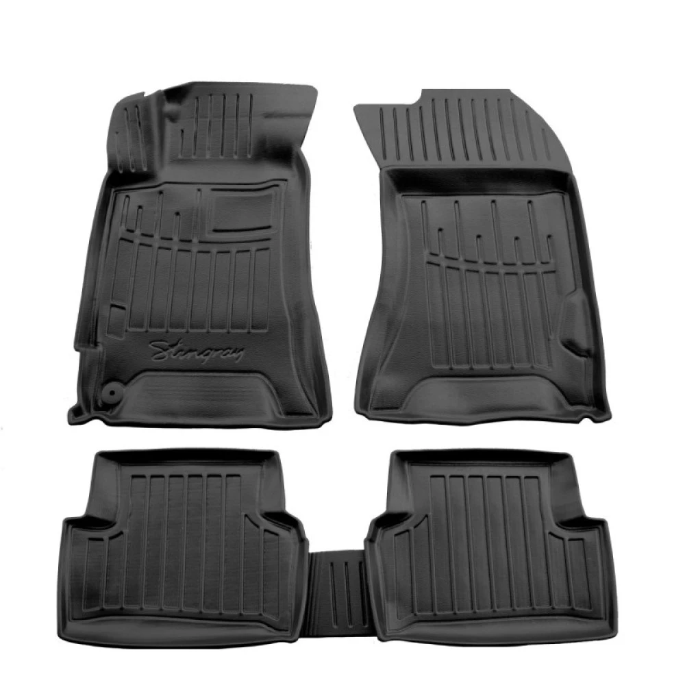 Subaru Forester (SG) (2002-2008) 5 Door λαστιχένια μαύρα πατάκια σκαφάκια RACE AXION - 5τμχ