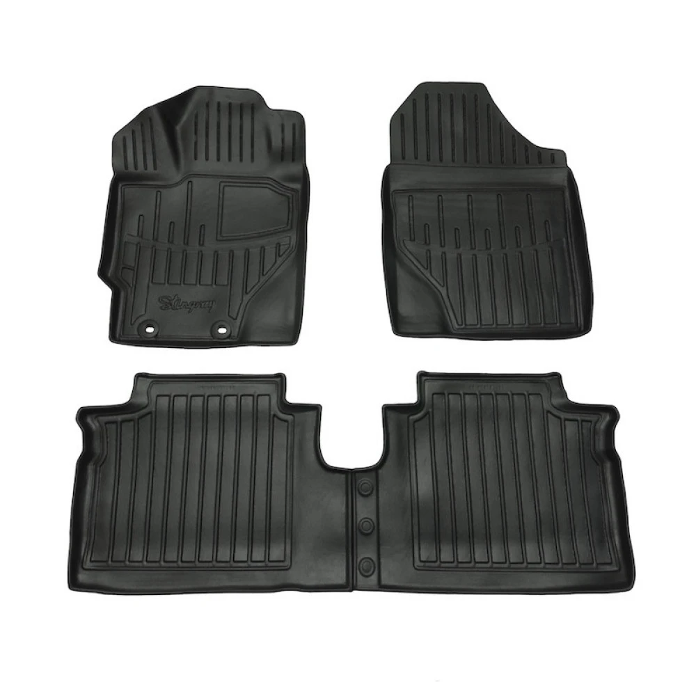 Toyota Yaris III (XP13) (2011-2020) 3/5 Door λαστιχένια μαύρα πατάκια σκαφάκια RACE AXION - 4τμχ