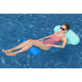 BESTWAY φουσκωτή καρέκλα θαλάσσης 43555, 145x87cm, βεραμάν/μπλε