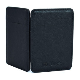 Έξυπνο Πορτοφόλι Καρτών INTIME IT-013 με Προστασία RFID, PU Leather, Μαύρο