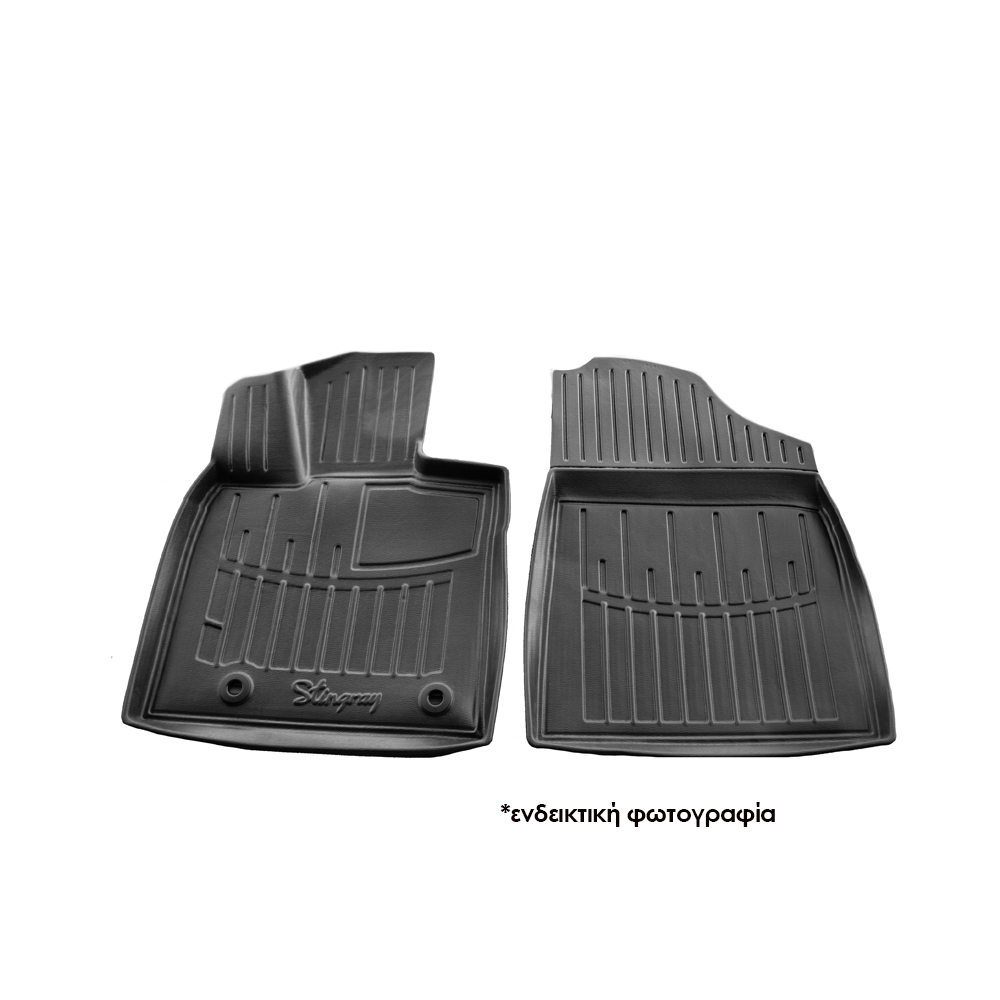 VW Caddy 2D (2020+) λαστιχένια μαύρα πατάκια σκαφάκια RACE AXION - 2τμχ