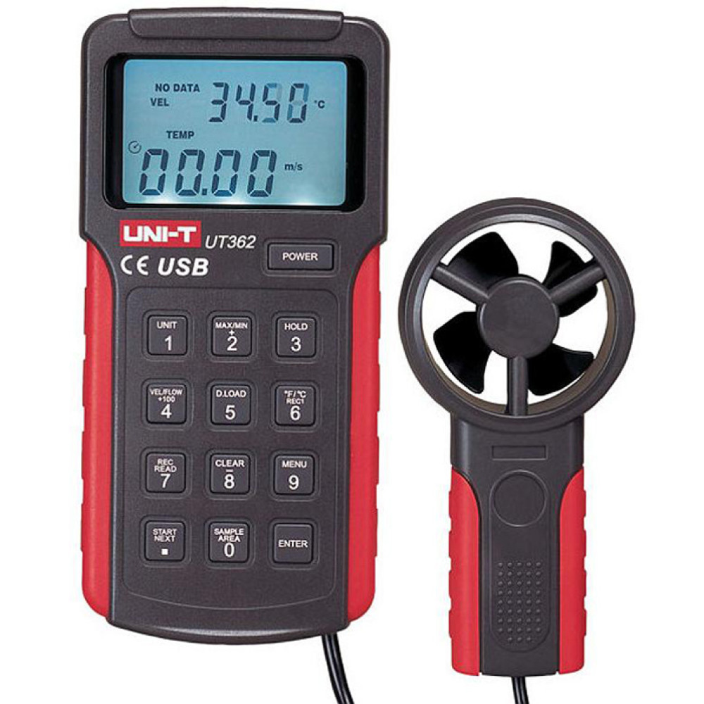 Ψηφιακό Ανεμόμετρο UNI-T UT362 με Οθόνη LCD & Μέτρηση Θερμοκρασίας