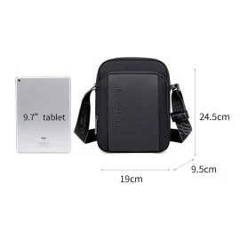 ARCTIC HUNTER τσάντα ώμου K00542, με θήκη tablet 9.7", 4L, μαύρη