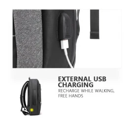 ARCTIC HUNTER τσάντα πλάτης B00227L με θήκη laptop 17", 41L, USB, μαύρη