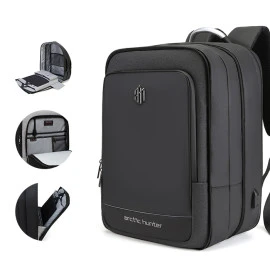 ARCTIC HUNTER τσάντα πλάτης B00227L με θήκη laptop 17", 41L, USB, μαύρη