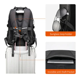 ARCTIC HUNTER τσάντα πλάτης B00388 με θήκη laptop 15.6", USB, 27L, μπλε