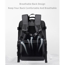 Τσάντα Πλάτης Arctic Hunter B00866 με Θήκη Laptop 15.6", Αεροστεγή Θήκη & Επέκταση 35.5L/49.5L Μαύρη