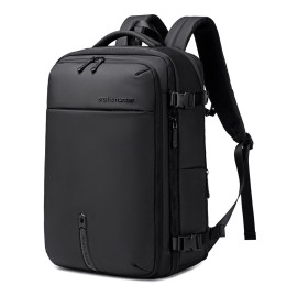 Τσάντα Πλάτης Arctic Hunter B00866 με Θήκη Laptop 15.6", Αεροστεγή Θήκη & Επέκταση 35.5L/49.5L Μαύρη