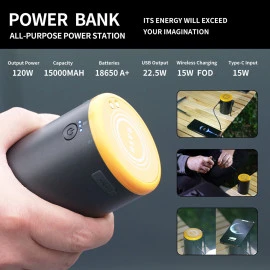 Camping Kit 4 σε 1 Bayu C-Pro με Powerbank 15000mAh, Ανεμιστήρα, Φωτιστικό & Συσκευή Κουνουπιών