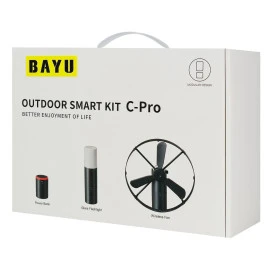Camping Kit 4 σε 1 Bayu C-Pro με Powerbank 15000mAh, Ανεμιστήρα, Φωτιστικό & Συσκευή Κουνουπιών
