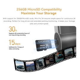 Smart Κάμερα Αυτοκινήτου DDPAI Mini Pro 2K WiFi με Αισθητήρα Βαρύτητας & 24h Parking