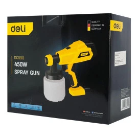 DELI ηλεκτρικό πιστόλι βαφής DC090 με δοχείο 800ml, 450W