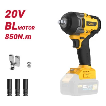 DELI κρουστικό μπουλονόκλειδο μπαταρίας DC234Z, Brushless, 20V, 850N.m, 1/2"