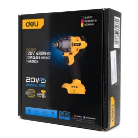 DELI κρουστικό μπουλονόκλειδο μπαταρίας DC235Z, Brushless, 20V, 480N.m, 1/2"