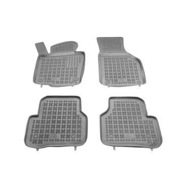 VW Passat B6 / B7 (2005-2014) / Tiguan (2007-2016) / Jetta (2010-2018) λαστιχένια γκρι πατάκια σκαφάκια Rezaw Plast - 4τμχ