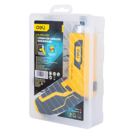 DELI κατσαβίδι μπαταρίας με μύτες DL-DP04-E2B1 και LED φακό 1500mAh