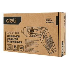 DELI κατσαβίδι μπαταρίας με μύτες DL-DP04-E2B1 και LED φακό 1500mAh