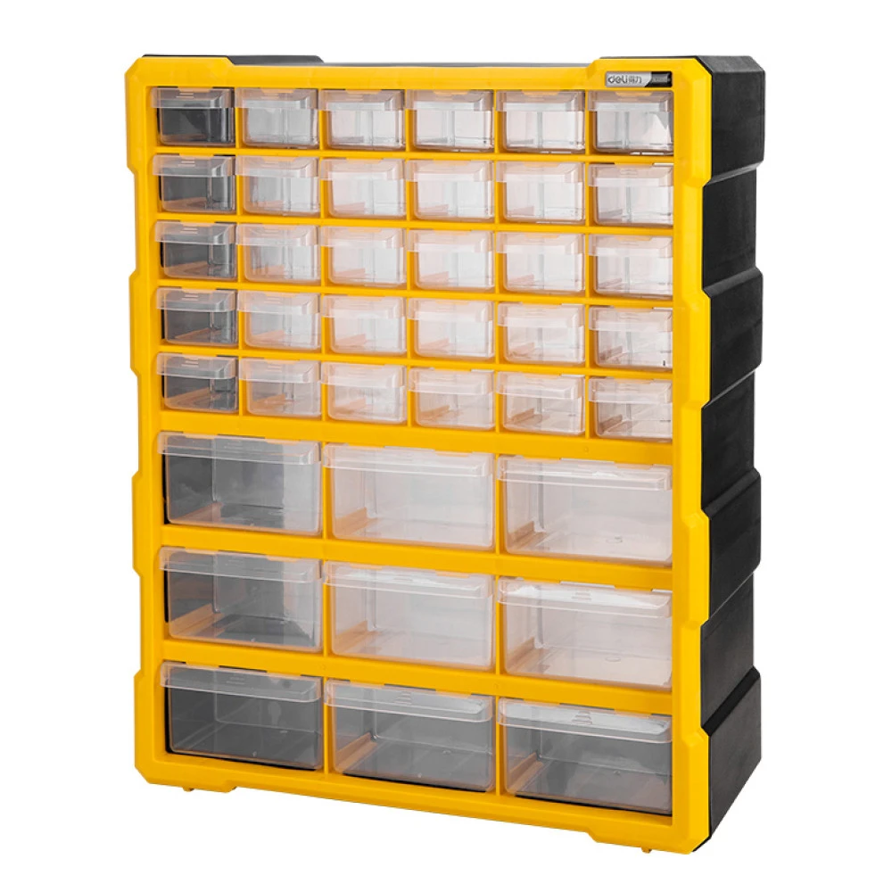 DELI ταμπακιέρα DL432039 39 θέσεων 38x16x47.5cm πλαστική κίτρινη/μαύρη