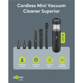 GOOBAY 2 σε 1 σκουπάκι χειρός & air duster 77829 120W 6000mAh μαύρο