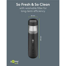 GOOBAY 2 σε 1 σκουπάκι χειρός & air duster 77829 120W 6000mAh μαύρο