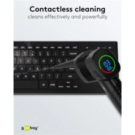 GOOBAY ηλεκτρικό air duster 61667 LED οθόνη 46.8W 2000mAh μαύρο