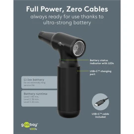 GOOBAY ηλεκτρικό air duster 77830 100W 6000mAh μαύρο
