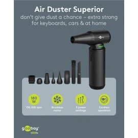 GOOBAY ηλεκτρικό air duster 77831 με φακό 180W 6000mAh μαύρο