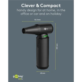GOOBAY ηλεκτρικό air duster 77831 με φακό 180W 6000mAh μαύρο