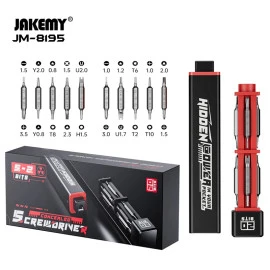 JAKEMY σετ κατσαβίδι ακριβείας JM-8195 με 10x δίπλες μύτες μαγνητικό