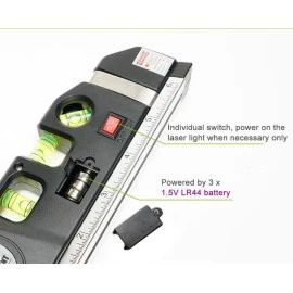 PROSKIT γραμμικό αλφάδι laser PD-161-C με κόκκινη δέσμη και μετροταινία