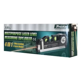 PROSKIT γραμμικό αλφάδι laser PD-161-C με κόκκινη δέσμη και μετροταινία