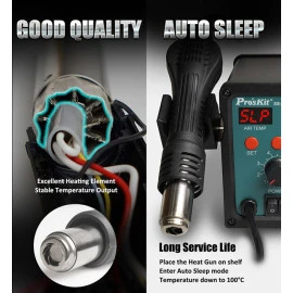 PROSKIT σταθμός συγκόλλησης SS-979B, κολλητήρι/air gun, 760W, 200-480 °C