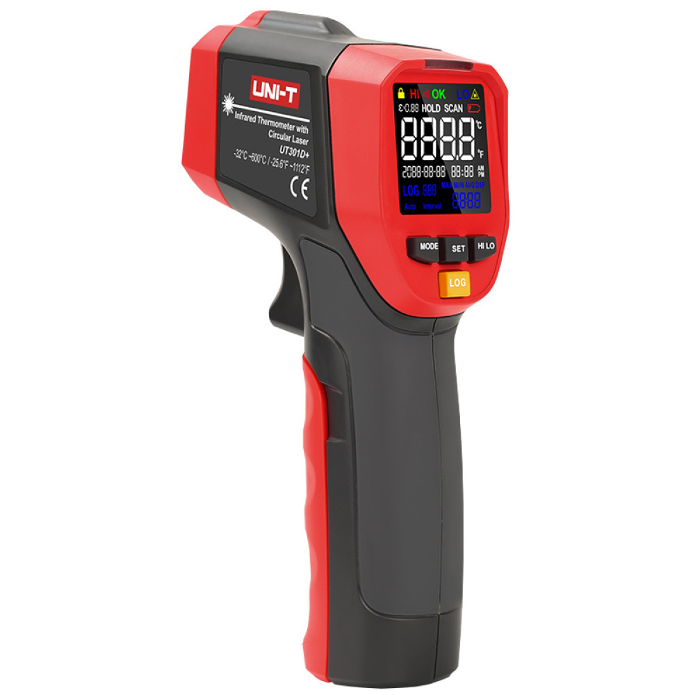 UNI-T θερμόμετρο υπερύθρων UT301DPLUS με διπλό laser -32 έως +600 °C