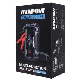 AVAPOW A9 Plus Εκκινητής Μπαταρίας Αυτοκινήτου 12V/2000A με Φακό και Power Bank 12000mAh