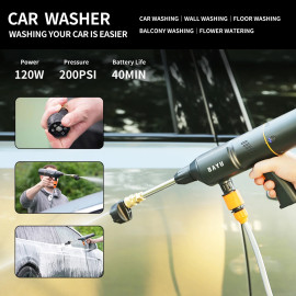 BAYU E-Pro C Car Kit 4 σε 1 με Εκκινητή Μπαταρίας, Συμπιεστή Αέρος, Πιστόλι Πλυσίματος & Σκουπάκι