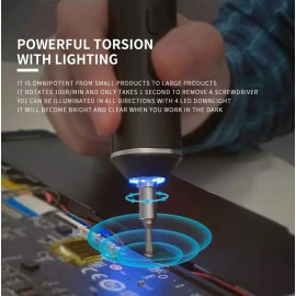 JAKEMY ηλεκτρικό κατσαβίδι JM-Y01 με LED φακό 2000mAh 20 μύτες