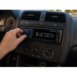 POWERTECH PT-1603 Ηχοσύστημα Αυτοκινήτου 1 DIN με Αποσπώμενο Πάνελ, Bluetooth 5.4/FM/USB/Micro SD, 4x55W