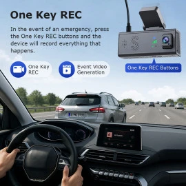 SECTEC ST-CC09-GPS-EU Κάμερα Αυτοκινήτου Διπλή Μπροστά/Καμπίνα 1080p με GPS & 4G