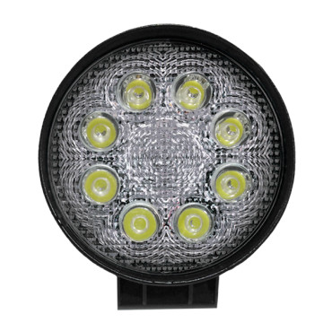 GloboStar 29999 προβολέας LED εργασίας στρογγυλός 24W 10-30V 3360lm 30° αδιάβροχος IP65 ψυχρό λευκό 6000k 