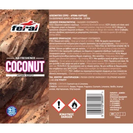 Αρωματικό Αυτοκινήτου Spray Feral Fruity Collection Καρύδα 70ml Αρωματικό Αυτοκινήτου Spray Feral Fruity Collection Καρύδα 70ml