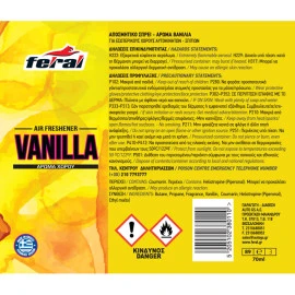 Αρωματικό Αυτοκινήτου Spray Feral Classic Collection Vanilla 70ml Αρωματικό Αυτοκινήτου Spray Feral Classic Collection Vanilla 70ml