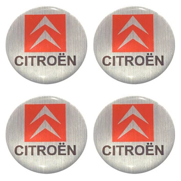 Αυτοκόλλητα ζαντών σμάλτου Citroen 60mm 4τμχ